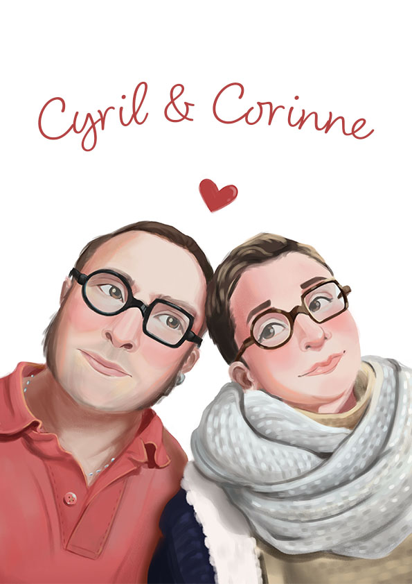 Portrait de couple personnalisé