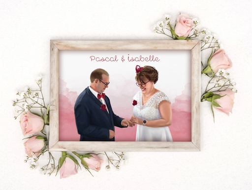 Cadeau mariage - Portrait personnalisé